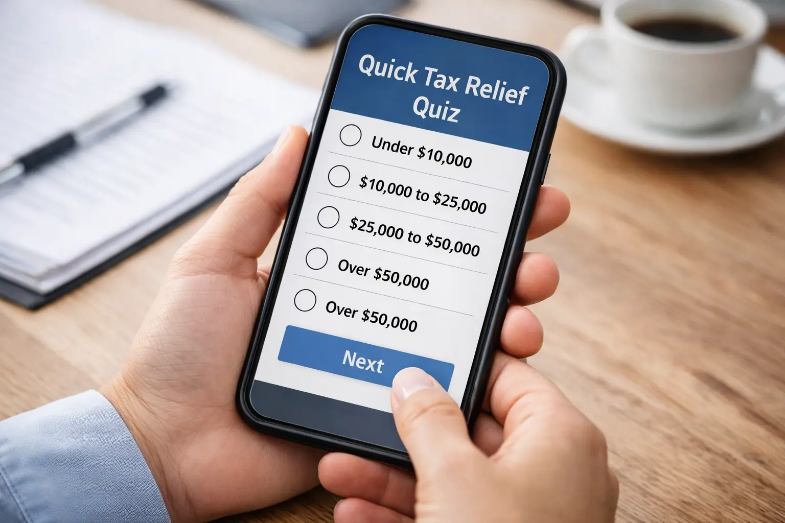 Filling out a quick questionnaire